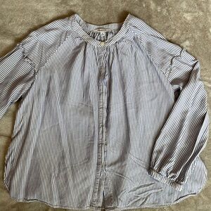MADEWELL Striped Button-Up Blouse